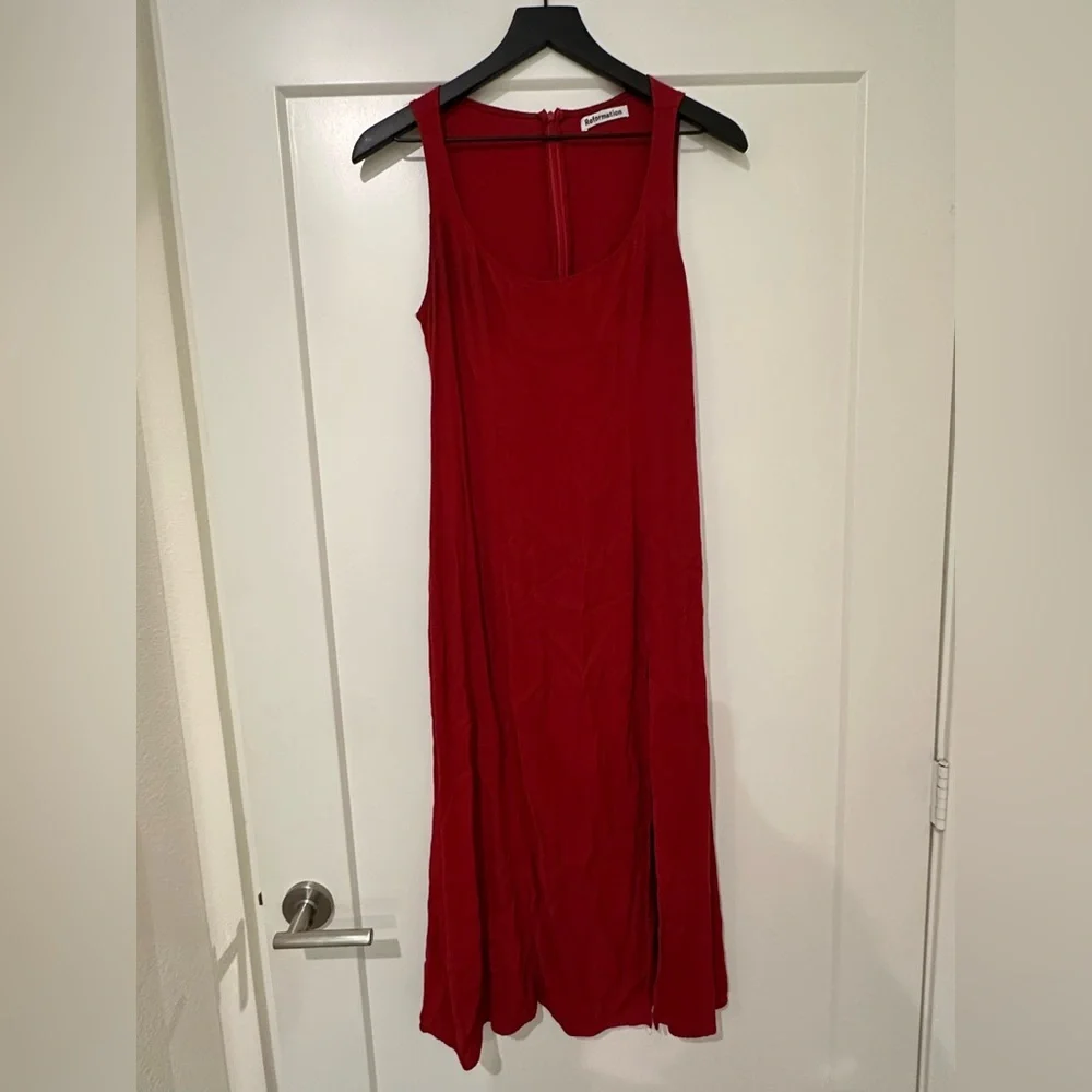Reformation Scoop Neck Dress with Slit - Picture 1 of 4